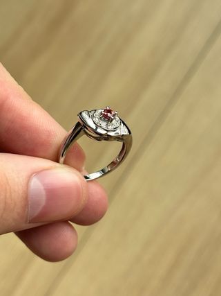 Anillo Plata 925 con Rubí Rojo Natural