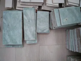 Azulejos verde-azulado efecto agua 20x30