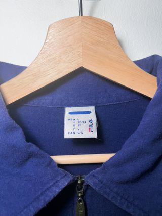 FILA Polo 1/4 Zip azul vintage 90 Y2K retro casual