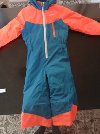 Chaqueta esquí niño naranja y azul