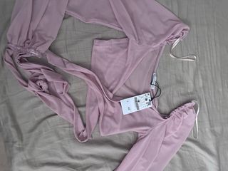 Top bailarina cruzado manga larga