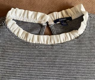 Jersey Kiabi Cuadros Blanco y Negro Talla L