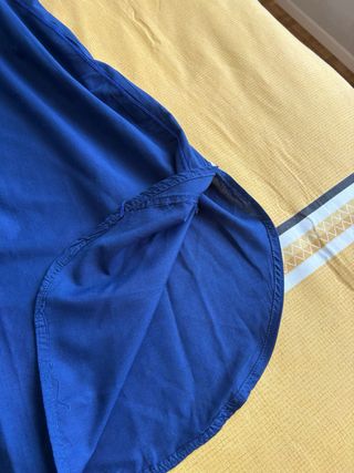 Chilaba larga bordada azul talla única