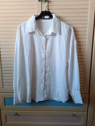 Camisa blanca oversize talla única