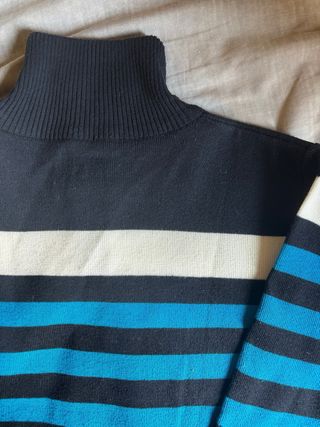 Jersey hombre rayas azul y negro