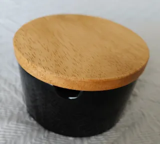 6 platos café porcelana + azucarero negro