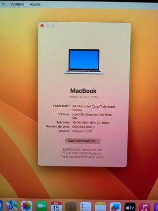 MacBook 12” i7 2017 Oro/Plata