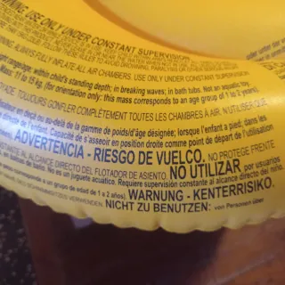 Flotador Bebé Pool School Amarillo