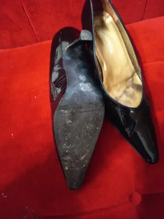Zapatos de tacón bajo negros talla 38
