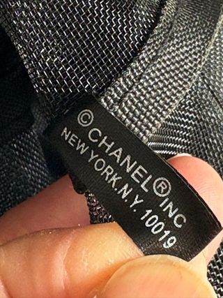 Borsa Tote Chanel Nero a Maglia VIP