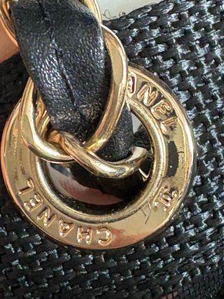 Borsa Tote Chanel Nero a Maglia VIP