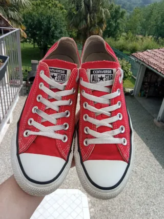 Converse All Star Rosse Tela Tg 38