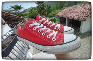 Converse All Star Rosse Tela Tg 38