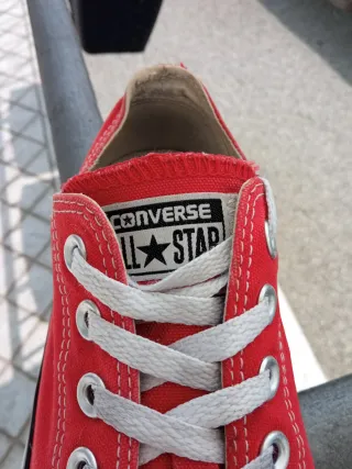 Converse All Star Rosse Tela Tg 38