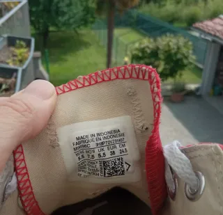 Converse All Star Rosse Tela Tg 38