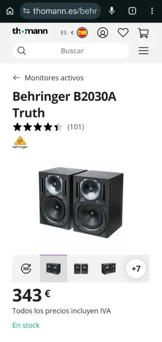 Altavoz Behringer Truth B2030A Negro