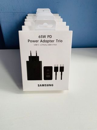 Cargador Samsung 65W PD Adaptador Trio + Cable