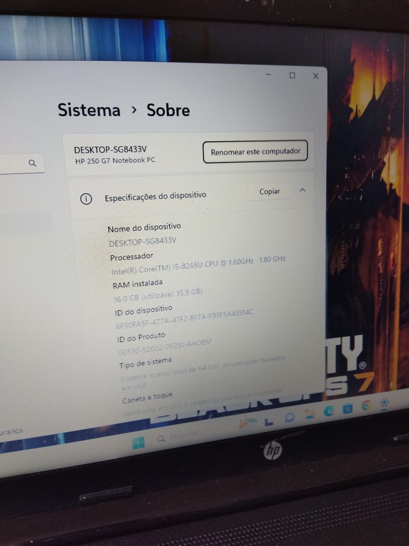 Portátil HP i5 8ª Generación afbeelding 2