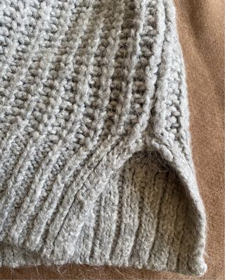 Jersey Esprit lana/alpaca cuello alto gris M