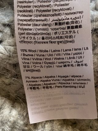 Jersey Esprit lana/alpaca cuello alto gris M