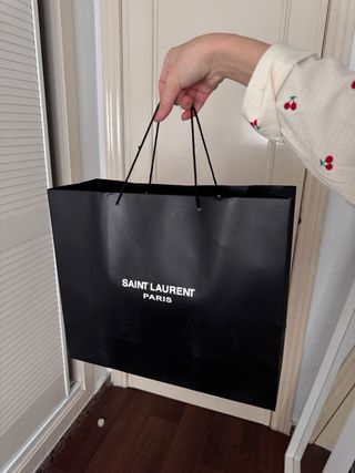 Saint Laurent Tacones Negros y Dorados