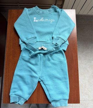 Conjunto bebé sudadera y pantalón marca LaOrmiga