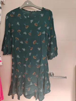 Vestido verde estampado floral