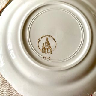 Vajilla El Amandoise Vintage Porcelana Dorada