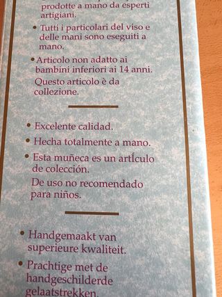 Muñeca porcelana antigua hecha a mano