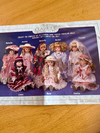 Muñeca porcelana antigua hecha a mano