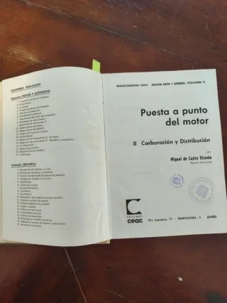 Puesta a punto del motor II – Manual mecánico