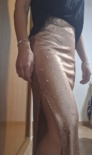 Falda Zara lentejuelas