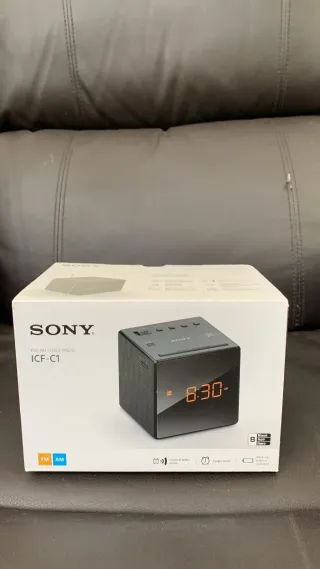 Radio Reloj Sony ICF-C1 FM/AM Negra