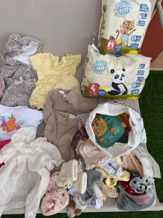 Lote Ropa Bebé 3-9 Meses + Juguetes + Pañales