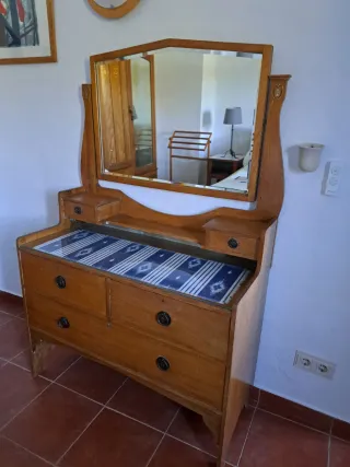 Armario Francés Antiguo y Cajonera Madera