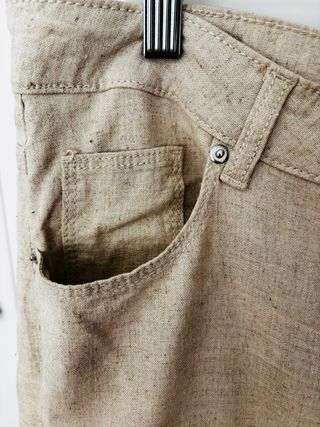 Pantalón H&M algodón lino wide leg