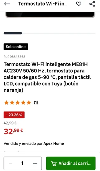 Termostato Inteligente Wi-Fi Avatto