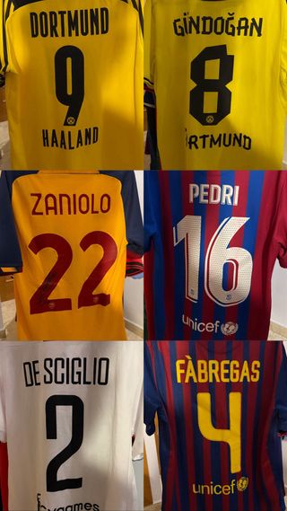 Camisetas de fútbol varias