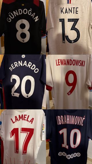 Camisetas de fútbol varias