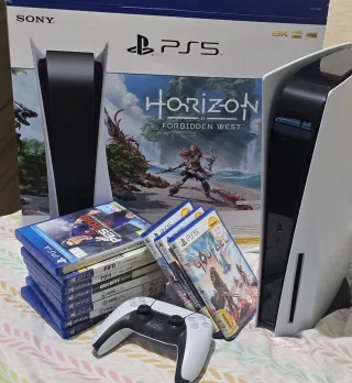 PLAY 5 CON 2 MANDOS Y 10 JUEGOS. PERFECTO ESTADO