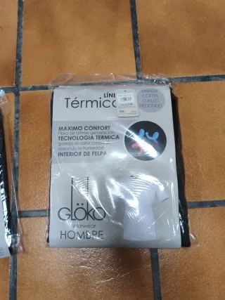 Camiseta Térmica Glöko Negra Manga Corta L y XXL