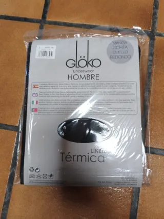 Camiseta Térmica Glöko Negra Manga Corta L y XXL