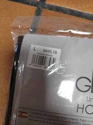 Camiseta Térmica Glöko Negra Manga Corta L y XXL