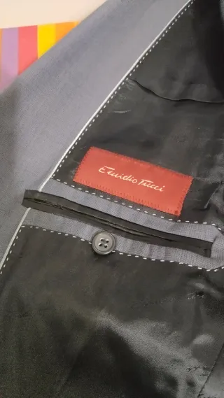 Traje Emidio Tucci Gris liso