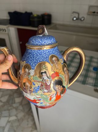 Juego de té porcelana antiguo