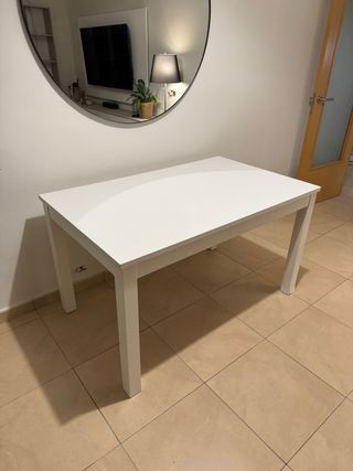 Mesa Comedor Extensible Blanca 130x80