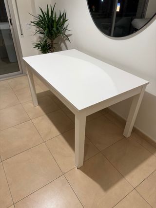 Mesa Comedor Extensible Blanca 130x80