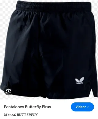 Pantalón corto tenis de mesa negro.