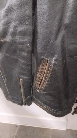 Cazadora Motera Retro Negra