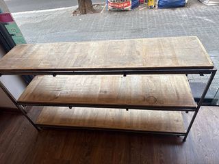 Estantería madera y hierro 3 baldas